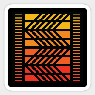 "Dimensional Folds” - V.4 Orange - (Geometric Art) (Dimensions) - Doc Labs Sticker